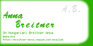 anna breitner business card